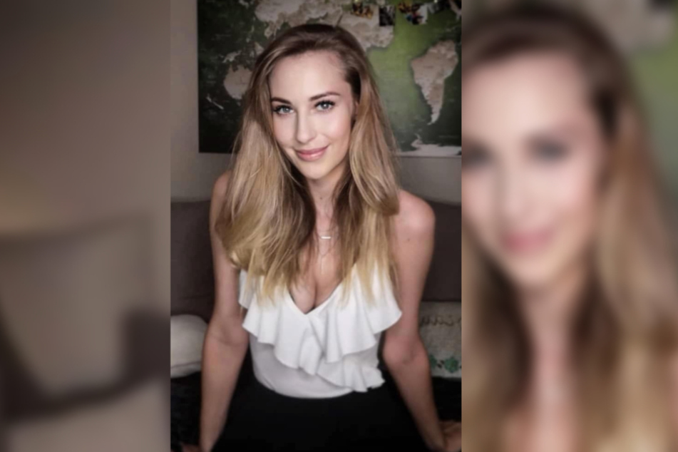 Kimberley zeigt auf Instagram ihr Lächeln.
