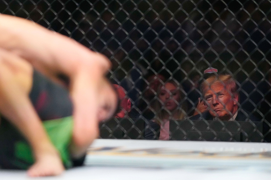 Donald Trump crashes UFC 287 and gets fawning reception