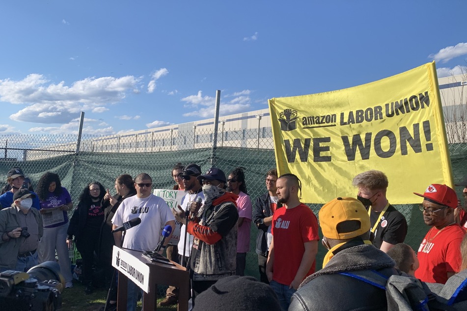 "We Made History!": Amazon workers hold conference to celebrate union win