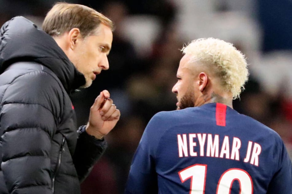 PSG-Trainer Thomas Tuchel (l.) und Neymar Jr. (r.) wird nicht das beste Verhältnis nachgesagt.