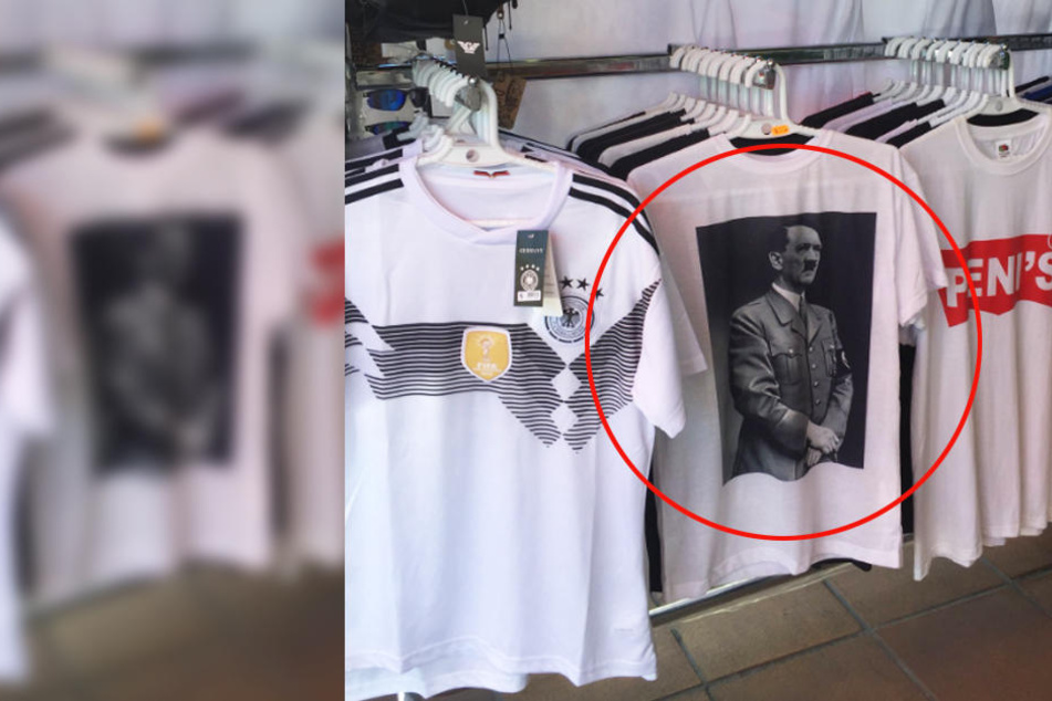 Auf der Schinkenstraße am Ballermann soll diese Hitler-T-Shirts zu kaufen geben.