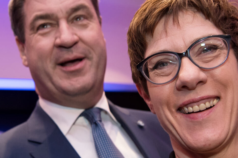 Markus Söder (l.) ist CSU-Chef, Annegret Kramp-Karrenbauer (r.) die aktuelle CDU-Vorsitzende.