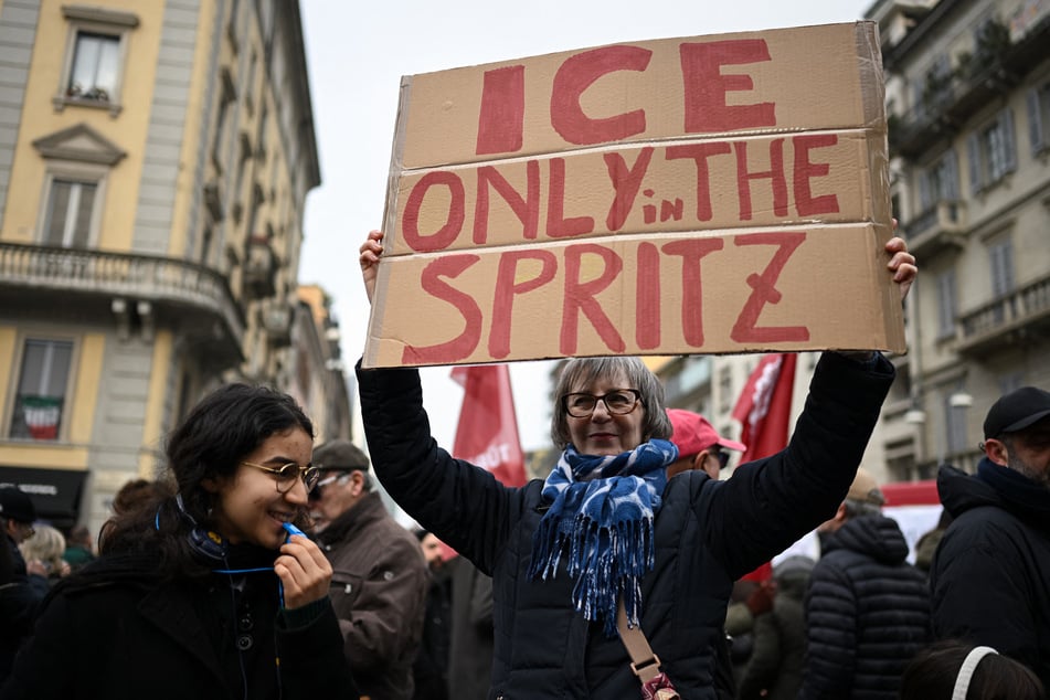 Hundreds protest the presence of JD Vance and ICE agents in Milan ahead of Winter Olympics