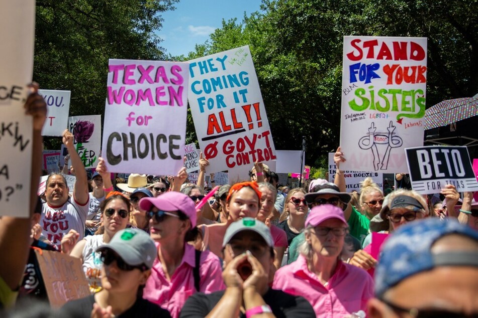 Abortion rights advocates rally at the Texas Capitol in Austin in May 2022.