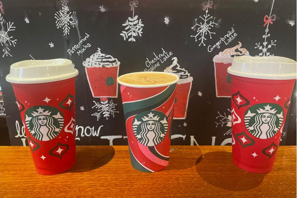 Starbucks Workers United's protest was held amid the company's biggest sales promotion of the year, which sees reusable red cups given away to customers who purchase a holiday drink.