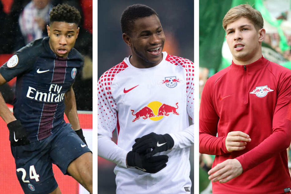 Mögliche Kandidaten in Leipzig: Christopher Nkunku, Ademola Lookman und Emile Smith Rowe (v.l.n.r.).