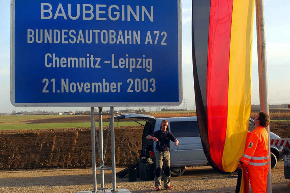 Da war der Optimismus noch groß: 2003 startete der Neubau der A 72.