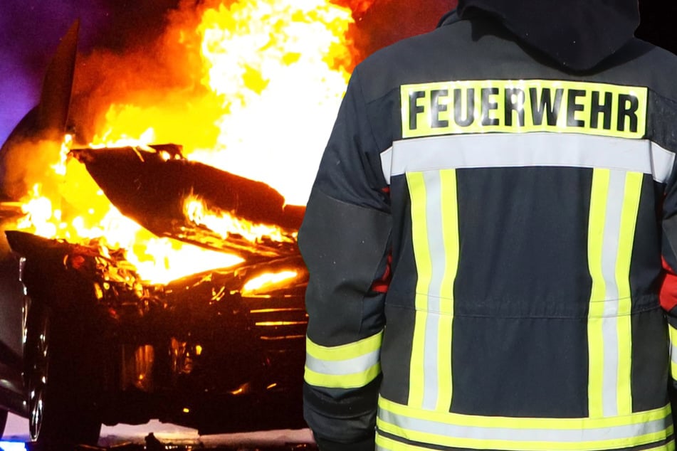 Unfall bei Kirchhain östlich von Marburg: In der Nacht zu Freitag stießen Polizei und Feuerwehr auf ein brennendes Autowrack. (Symbolbild)