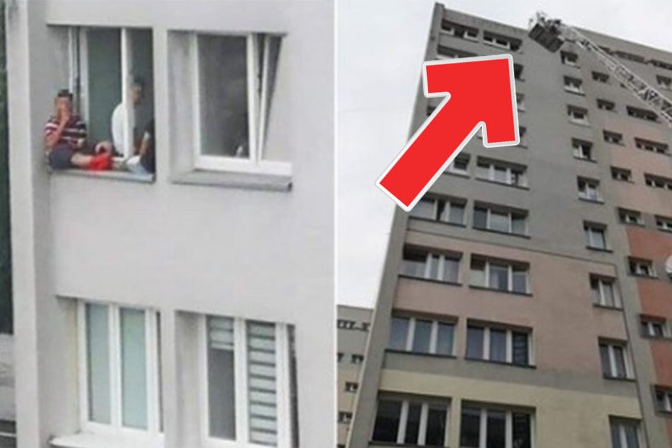 Einige Nachbarn befürchteten, dass der Junge vom Fensterbrett stürzen könnte.