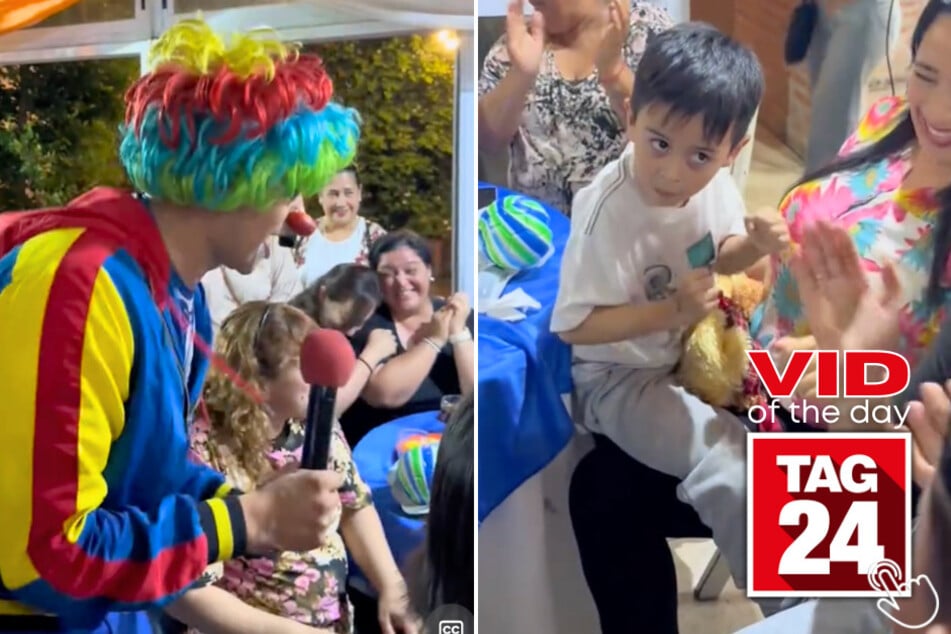 Today's Viral Video of the Day features a little boy named Felipe who was shocked when a clown arrived at his birthday party!