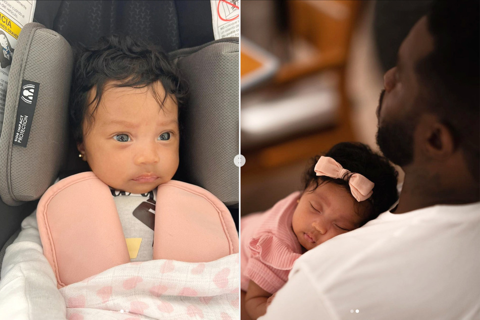 Rapper and music producer Sean "Diddy" Combs posted pictures to Instagram of his newborn daughter Love Sean Combs for the first time.