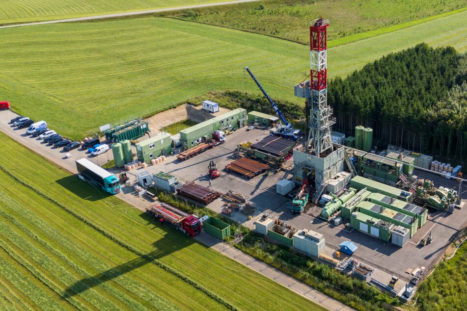Blick auf die zukünftige Gasbohranlage in Reichling.