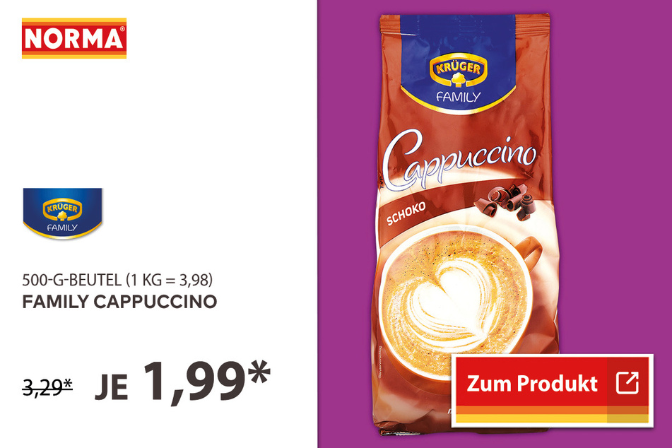 Family Cappuccino für 1,99 Euro.