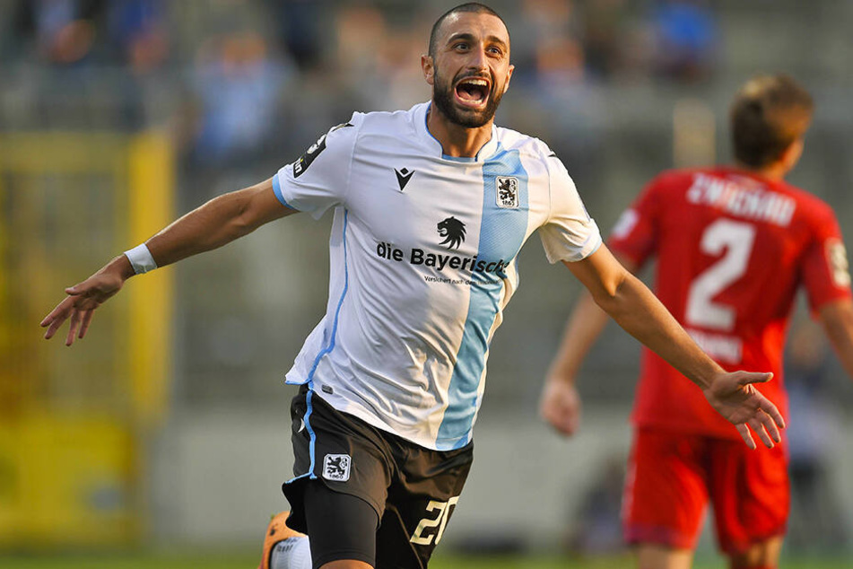TSV-Kicker Efkan Bekiroglu erzielte einen Doppelpack für 1860 München.