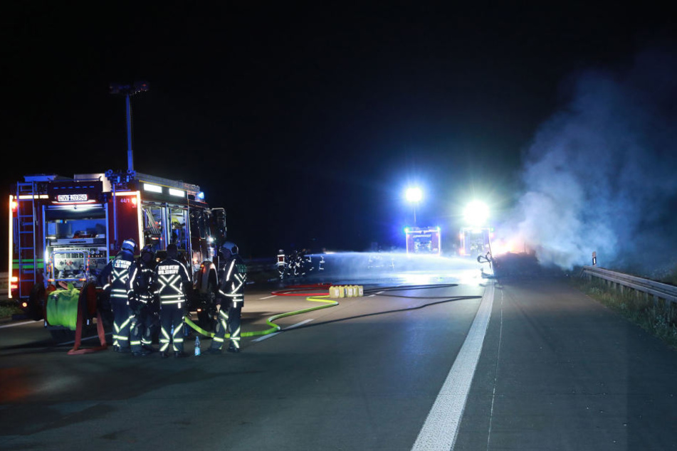 Die Freiwilligen Feuerwehren Wilsdruff und Klipphausen waren im Einsatz und löschten den Brand.