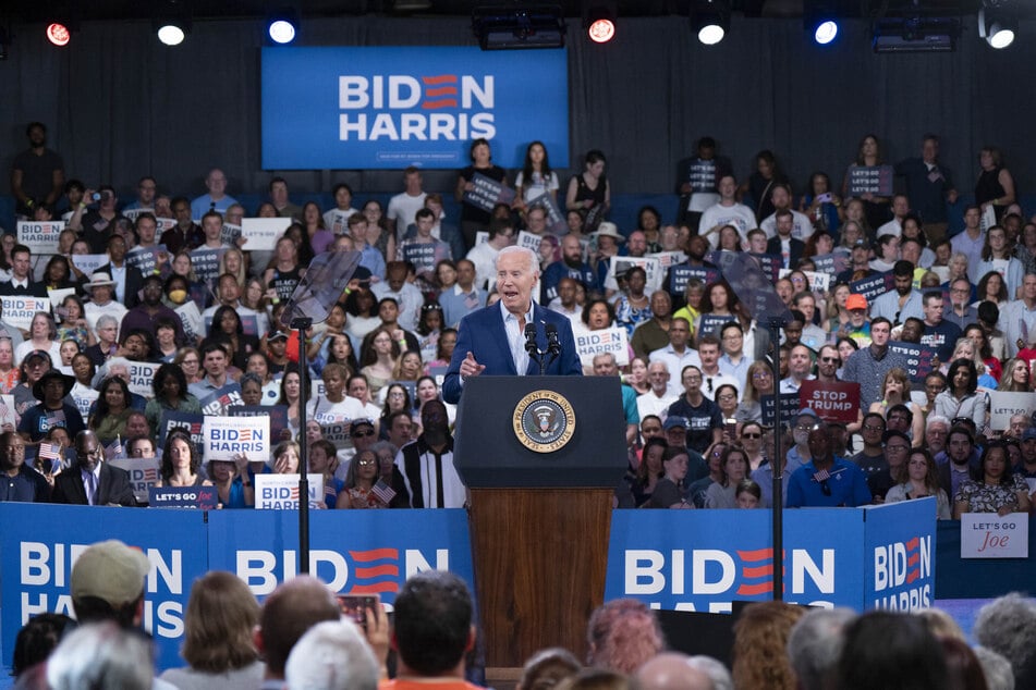 President Joe Biden speaks at a post-debate campaign rally on Friday in Raleigh, North Carolina.