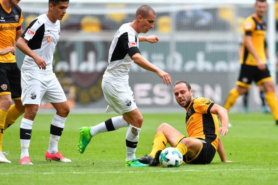 Stand zwar in der Startelf, konnte seinen Sandhausen-Fluch aber nicht besiegen: Rico Benatelli.