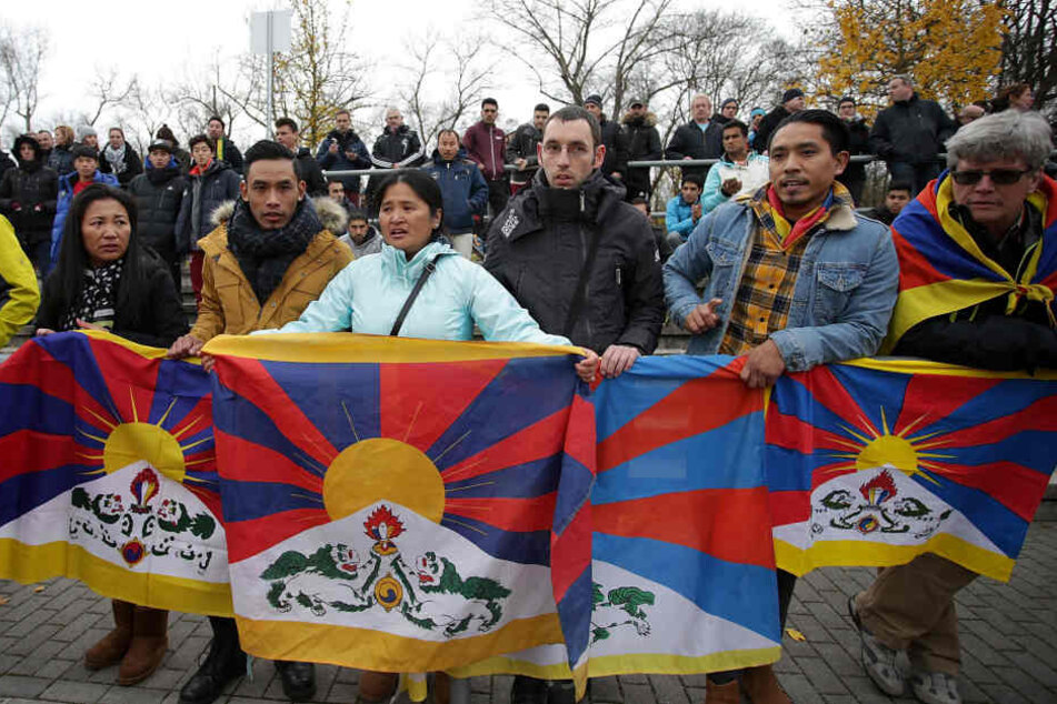 Auch in Frankfurt rechnen Experten mit Tibet-Aktivisten.