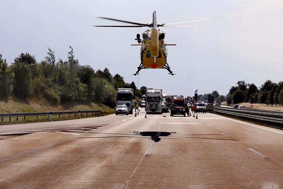 Rettungshubschrauber im Einsatz.