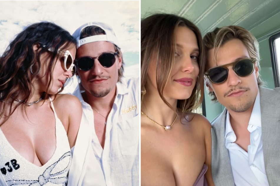 Millie Bobby Brown celebrated her hubby Jake Bongiovi (r.) with a sweet Instagram slideshow for his 23rd birthday.