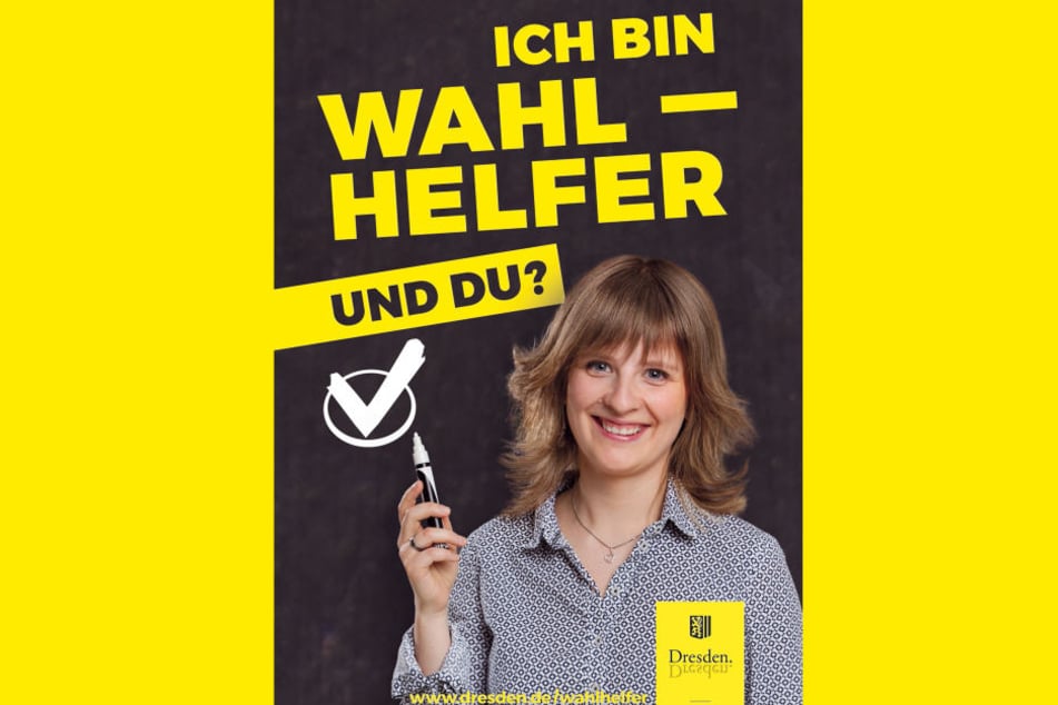 Romy Helbig (28) ist eins von vier Kampagnengesichtern der Dresdner
Wahlhelfer.