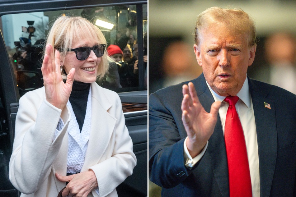 Writer E. Jean Carroll's (l.) attorney said a third defamation lawsuit may be in order after Donald Trump (r.) attacked her in a recent social media rant.