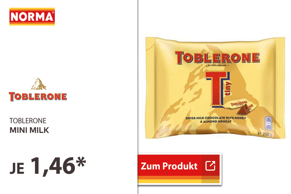 Toblerone für 1,46 Euro.