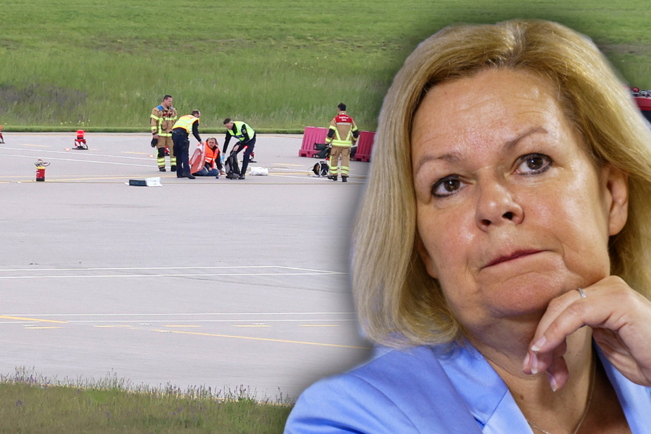 Bundesinnenministerin Nancy Faeser (53) bezeichnete die Aktion am Münchner Flughafen als "kriminell".