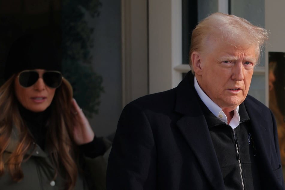 President Donald Trump and first lady Melania Trump on Friday embarked on their first official trip since the Republican returned to the White House.