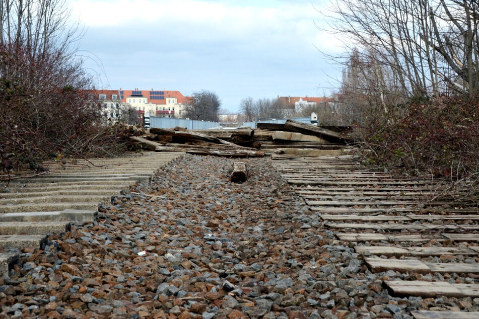 Kaum vorstellbar: Die stillgelegte Bahntrasse zwischen Anger-Crottendorf und Sellerhausen soll zur Flaniermeile werden. (Archivbild)
