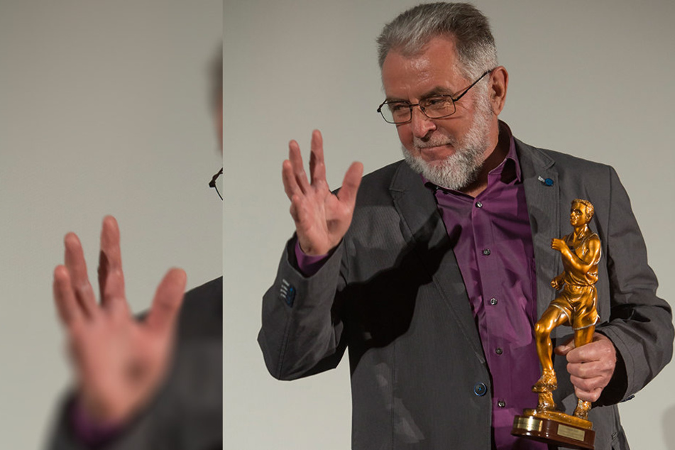 DDR-Leistungssportler Karl-Heinz Leiteritz wurde mit dem Ehrenpokal "Goldener Rudi" geehrt.