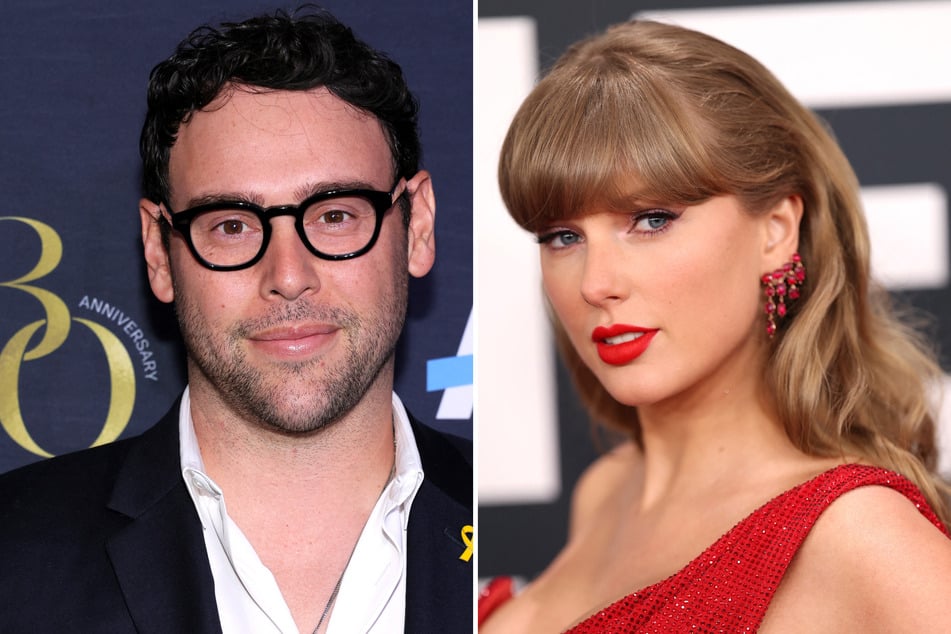 A new report has revealed that Taylor Swift now has the opportunity to buy back the masters of her first six albums, which were previously sold by Scooter Braun (l.) to an investment firm.