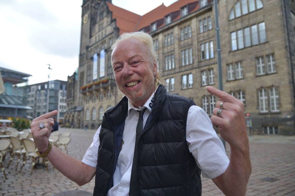 Jens-Uwe Jahn (57) alias DJ Geyer kandidiert als Oberbürgermeister.