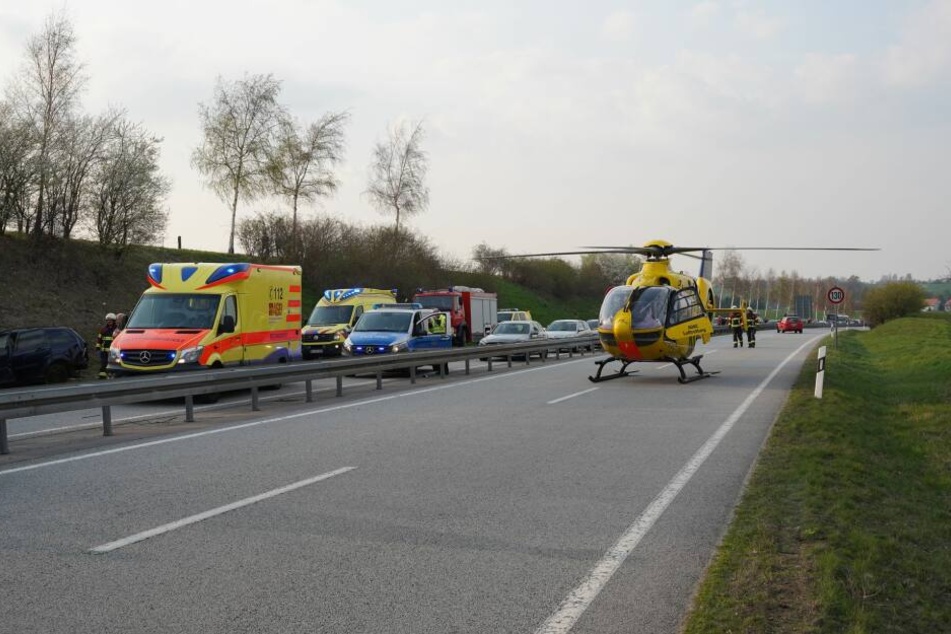Auch ein Rettungshubschrauber kam zum Einsatz.