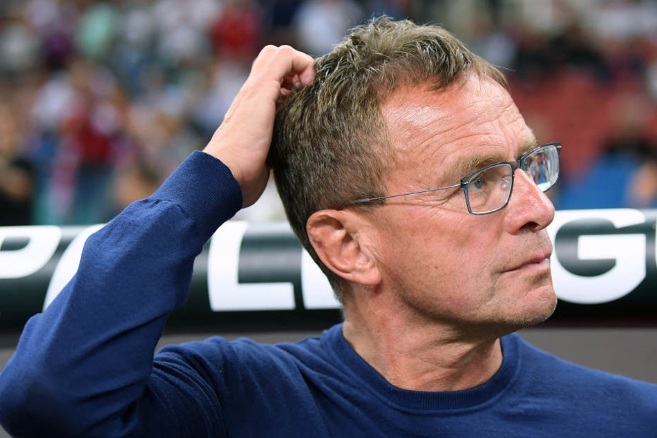 Ein Wechselbad der Gefühle für Ralf Rangnick: Das Team des Leipzig-Trainers drehte einen 0:2-Halbzeitrückstand, verlor aber am Ende noch.