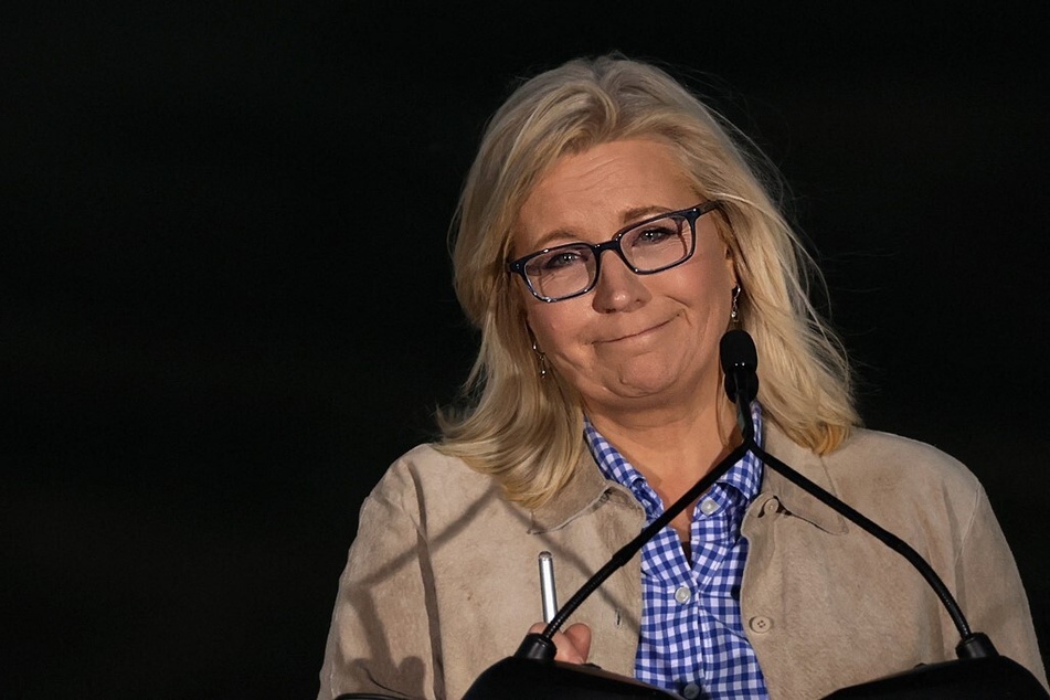 Rep. Liz Cheney gives a concession speech to supporters during a primary night event on August 16, 2022, in Jackson, Wyoming.