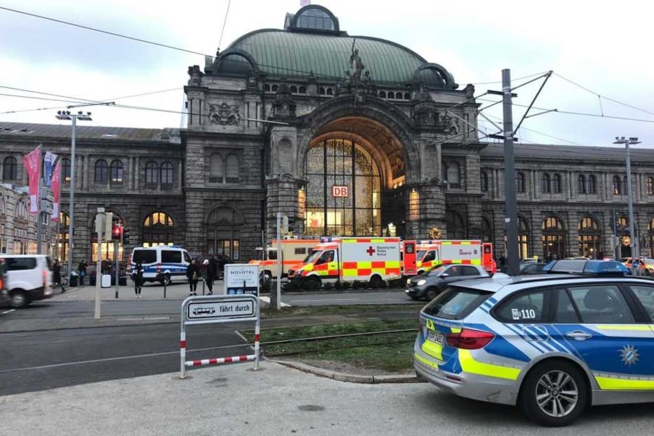 Der Nürnberger Hauptbahnhof im Ausnahmezustand.