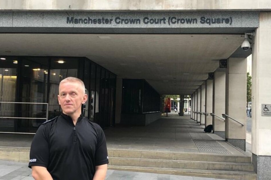 Das Opfer, Andrew Gore (44) vor dem Manchester Crown Court.