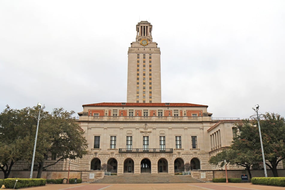 The clock tower on the University of Texas at Austin campus, which could compete with the new founded University of Austin for students and faculty.