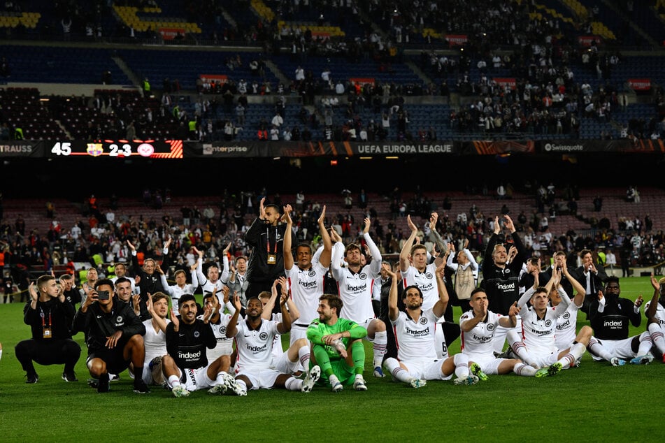 Im Frühjahr 2022 feierte Eintracht Frankfurt im Camp Nou auf dem Weg zum Titel in der Europa League einen 3:2-Auswärtssieg. (Archivfoto)