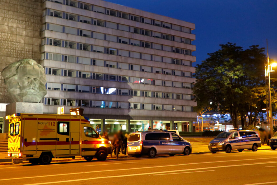 Polizeieinsatz am Samstagabend im Chemnitzer Zentrum.