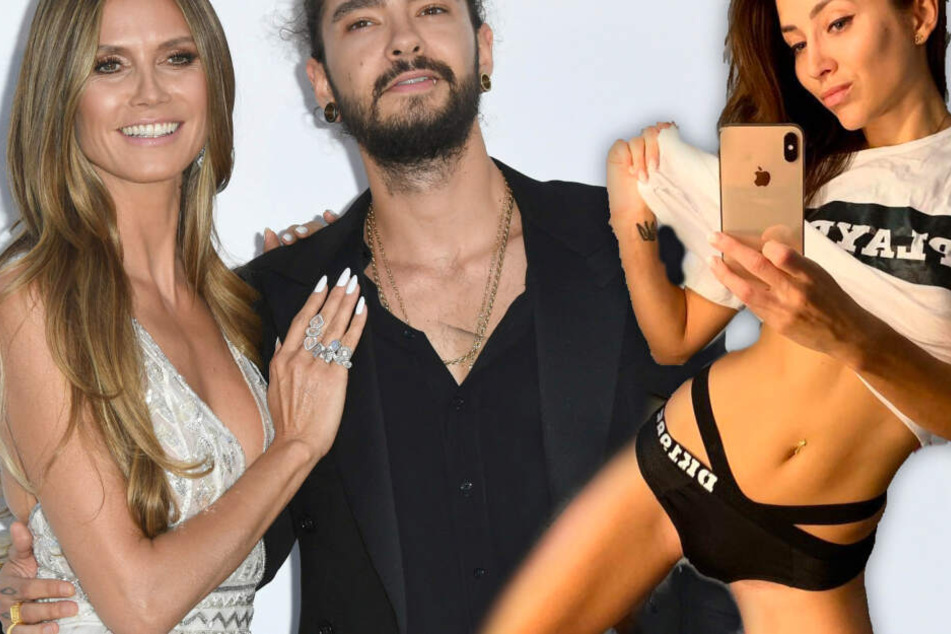 "Temptation Island"-Kandidatin Anastasiya Avilova (Re.) scheint nicht viel von der Liebe zwischen Heidi Klum und Tom Kaulitz zu halten.