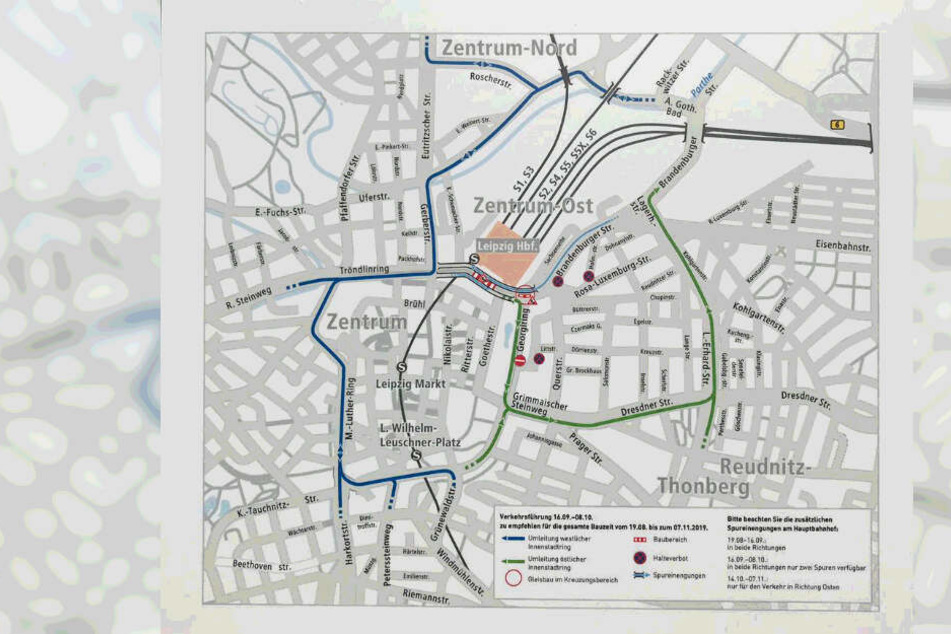 So wird der Verkehr vom 18. September bis zum 8. Oktober umgeleitet. Die Wintergartenstraße kann nicht befahren werden.