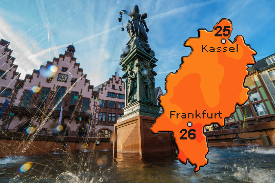 Am Freitag sollen die Temperaturen in Hessen sogar noch einmal auf bis zu 26 Grad steigen.