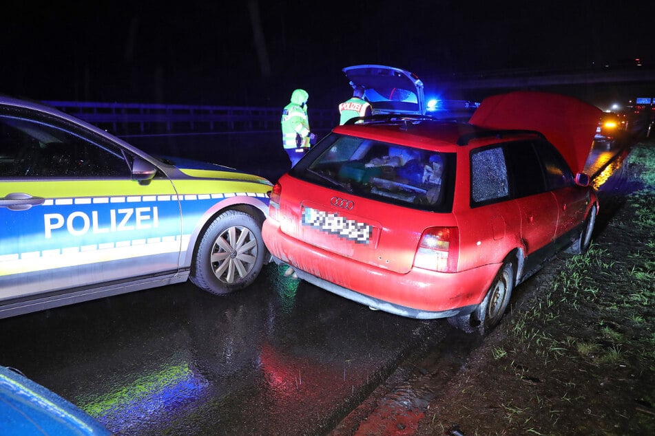 Die regelrechte Amokfahrt in jener Nacht endete in Dresden, als der rote Audi Avant endlich gestoppt wurde.