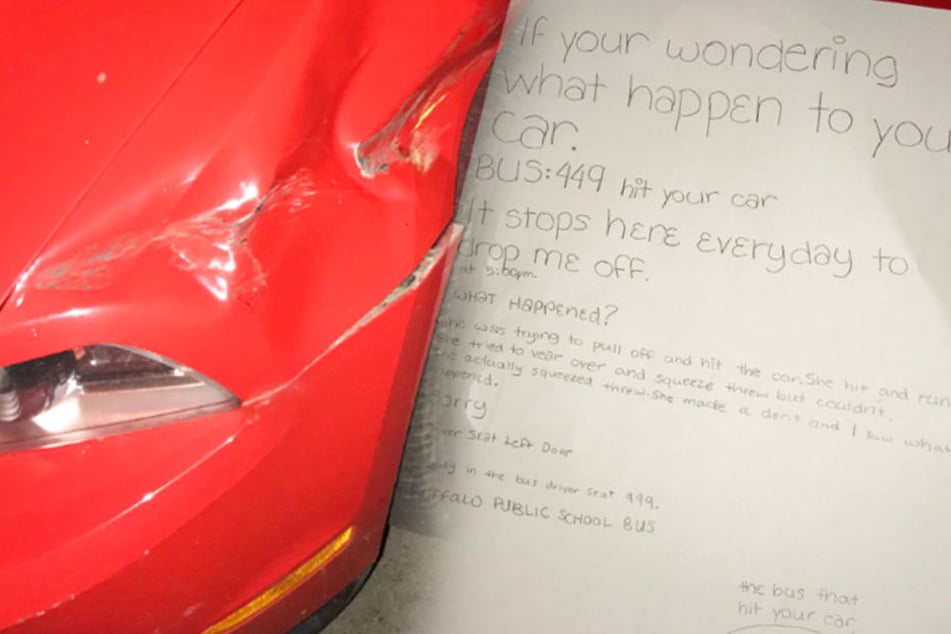 Das kleine Mädchen hinterließ für den Autofahrer eine Nachricht.