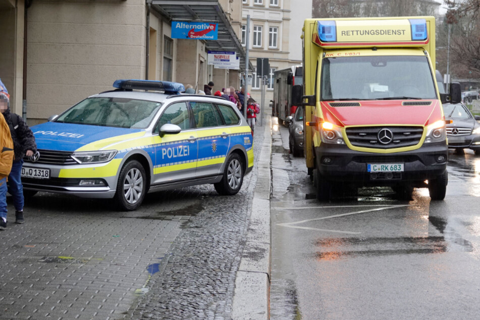 Polizeieinsatz am Mittwochnachmittag in der Chemnitzer City.