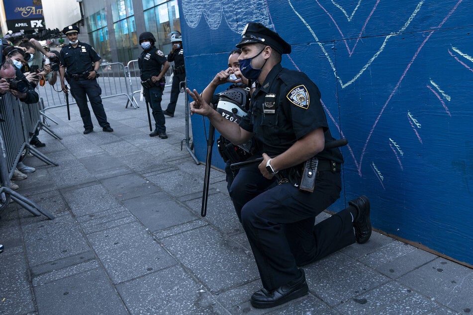 Senior FBI agents have been demoted years after taking the knee in front of protesters in the wake of George Floyd's murder in 2020 (file photo).