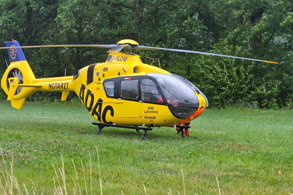 Ein Rettungshubschrauber war im Einsatz.