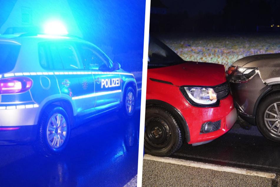 Frontal-Crash in Ostsachsen: Suzuki und Mitsubishi krachen zusammen